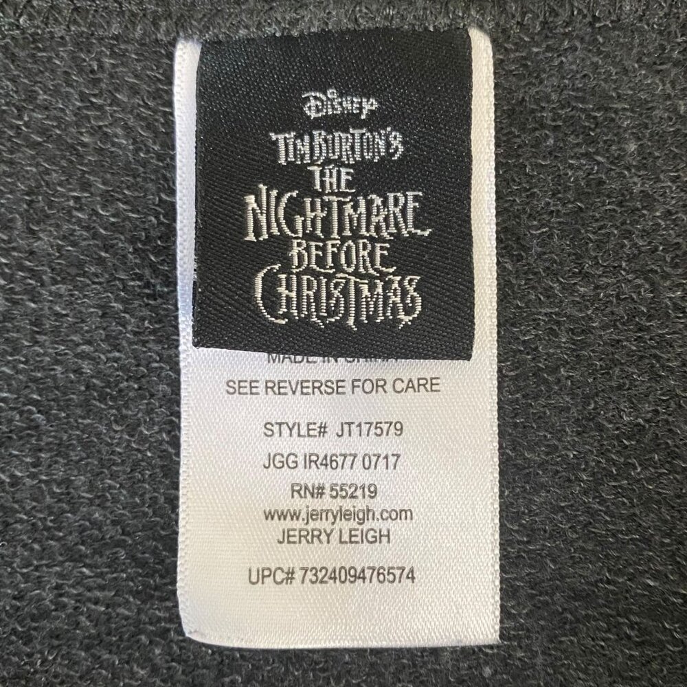 Disney Nightmare Before Christmas Scoop-Neck Sweatshirt Women's Medium Dark Gray - Picture 9 of 12